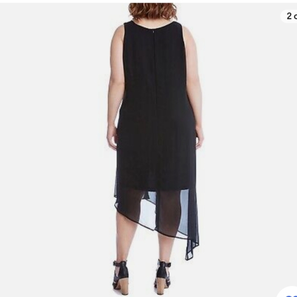 NWT Karen Kane Asymmetrical Overlay Shift Dress Size 0X - Picture 2 of 9